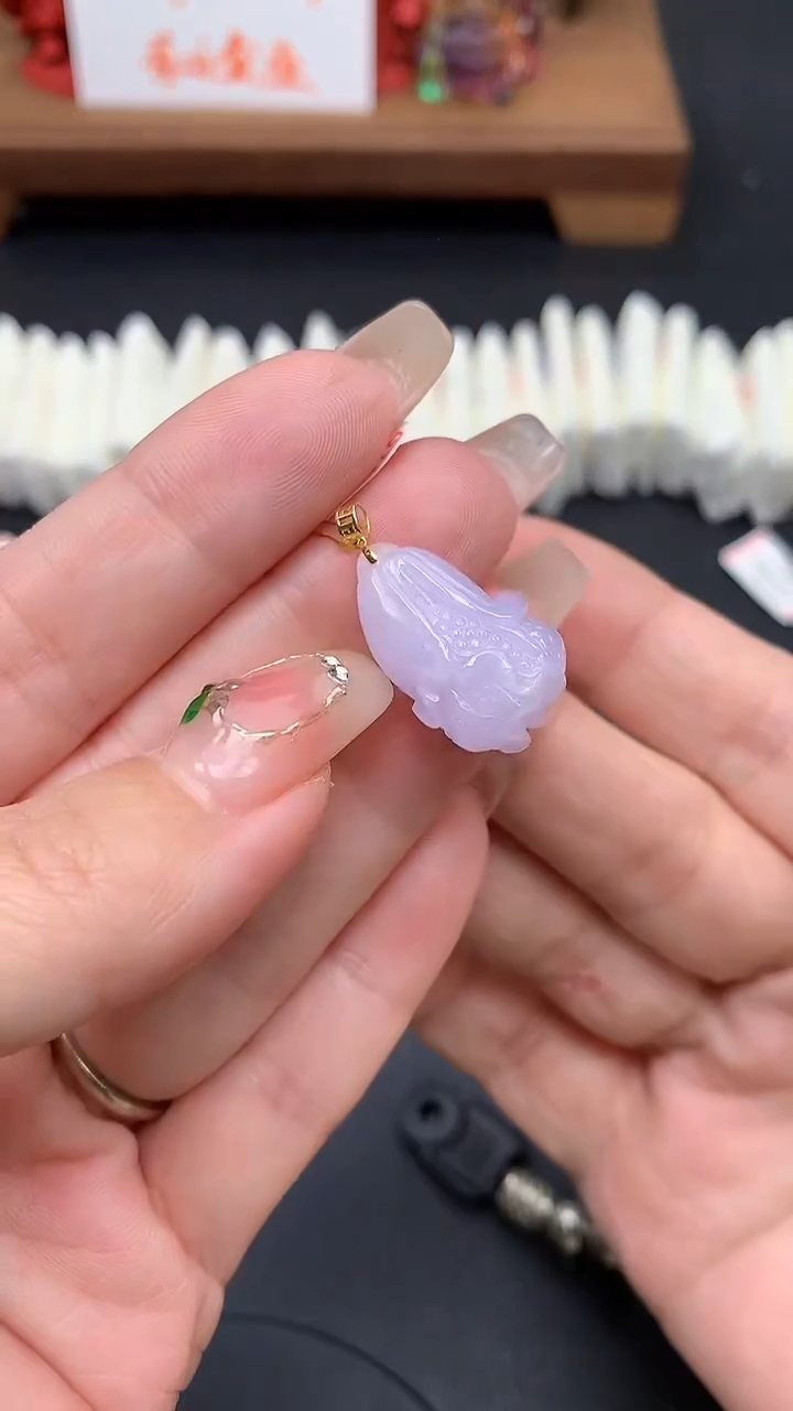 【闪购商品】翡翠吊坠(不含链)18K金镶嵌MS155920