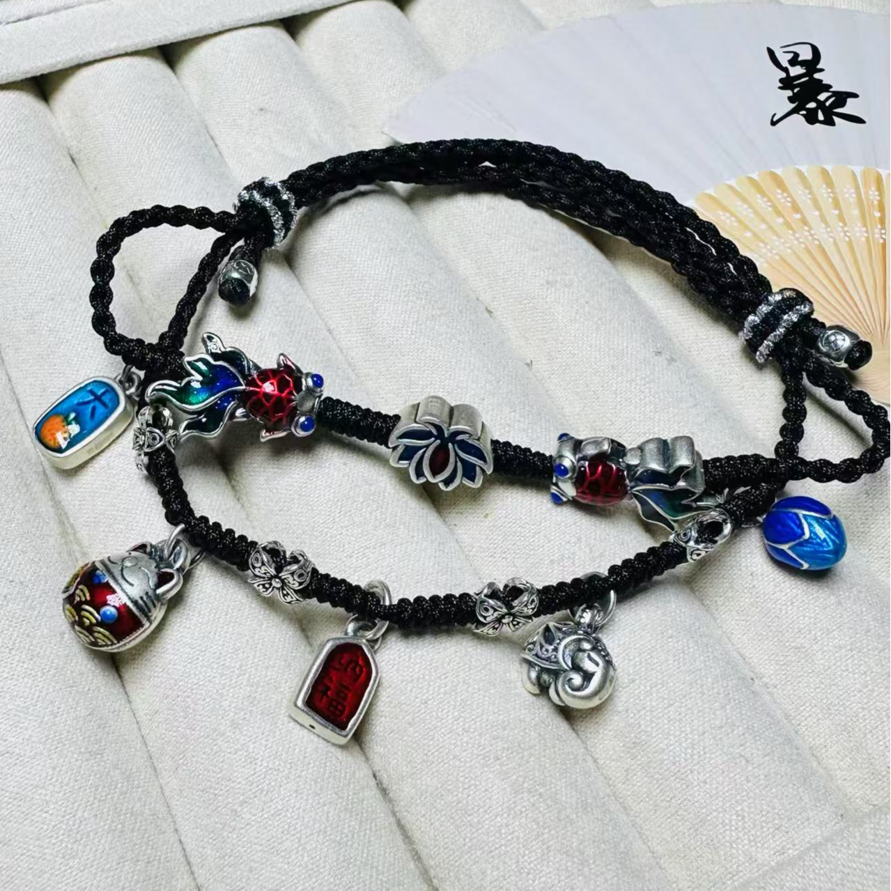 足银银制品 足银S999 S925银银制品  纯银DIY小配件纯手工绳编