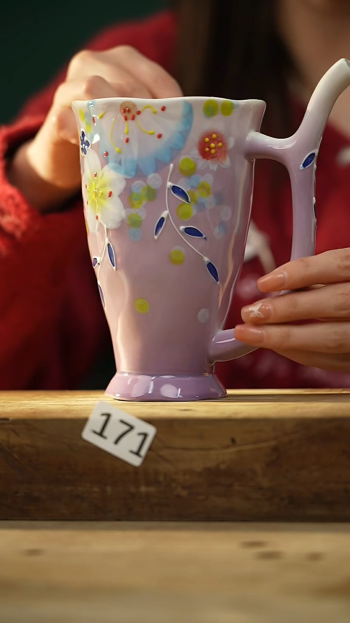 【闪购商品】瓷片设计师手作款 落单设计师咖啡杯 