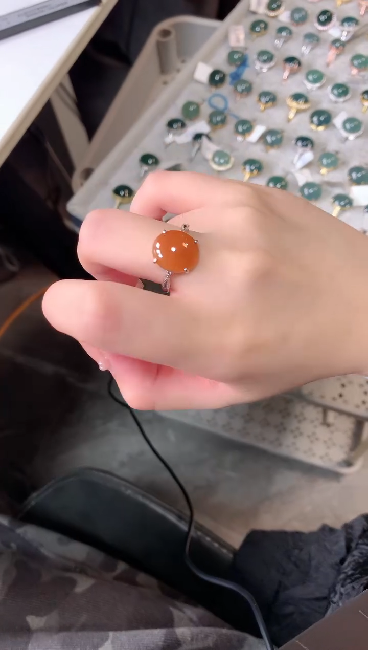 【闪购商品】翡翠戒指银S925镶嵌51241241