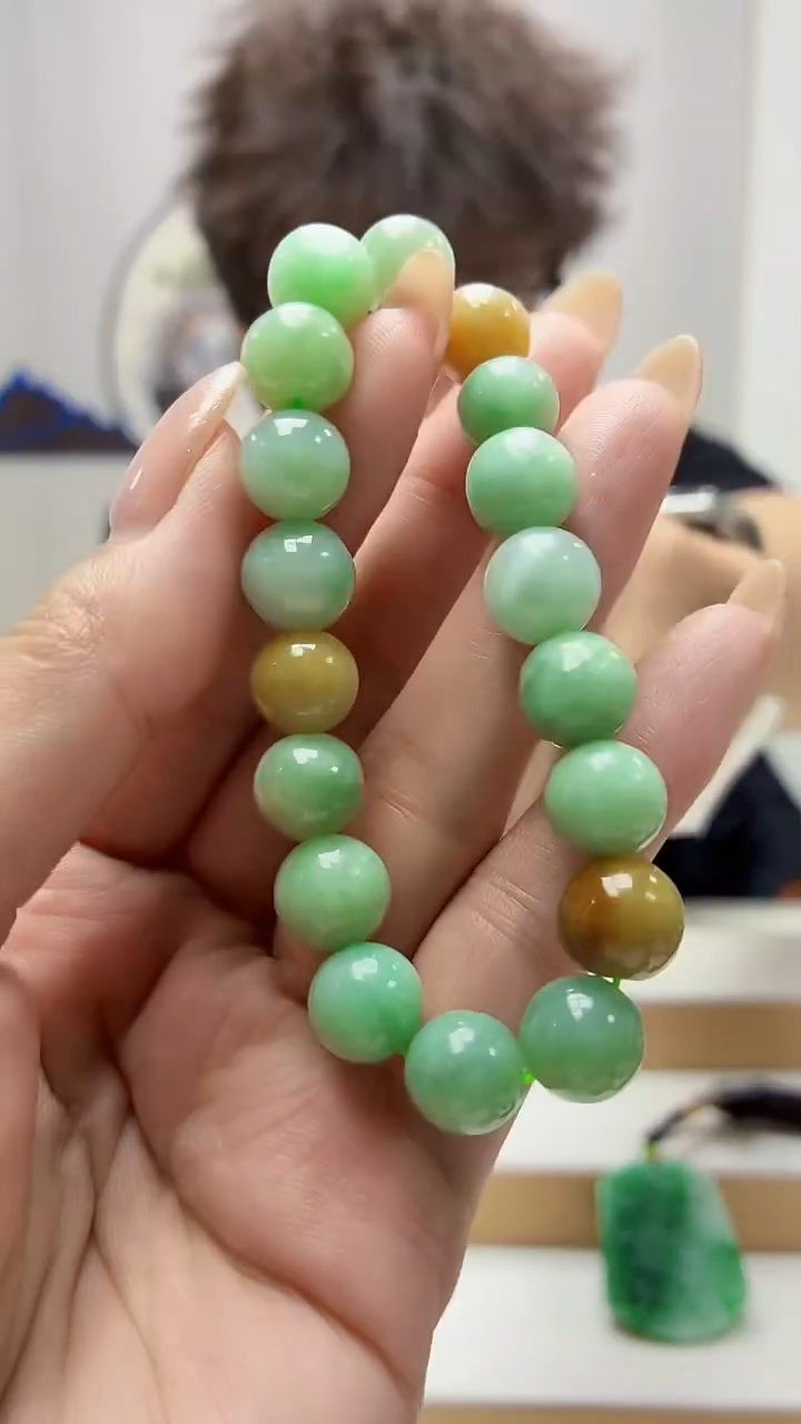未镶嵌定制翡翠4688MM-毛货手串35