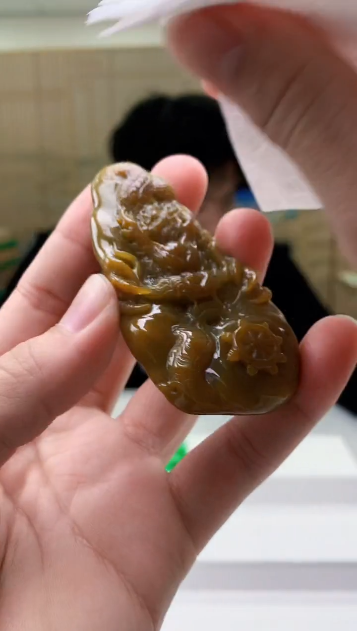 【闪购商品】定制翡翠未镶嵌5145bb-毛货挂件