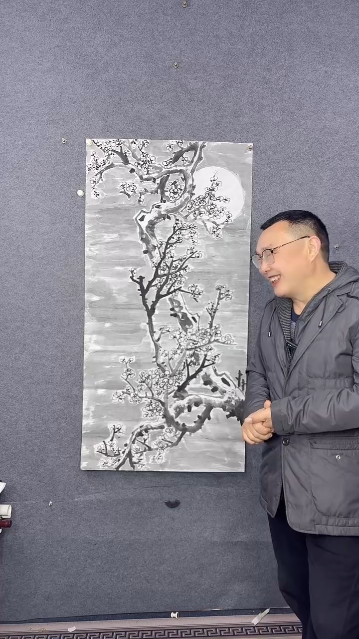 国画136*68吴铁成作品