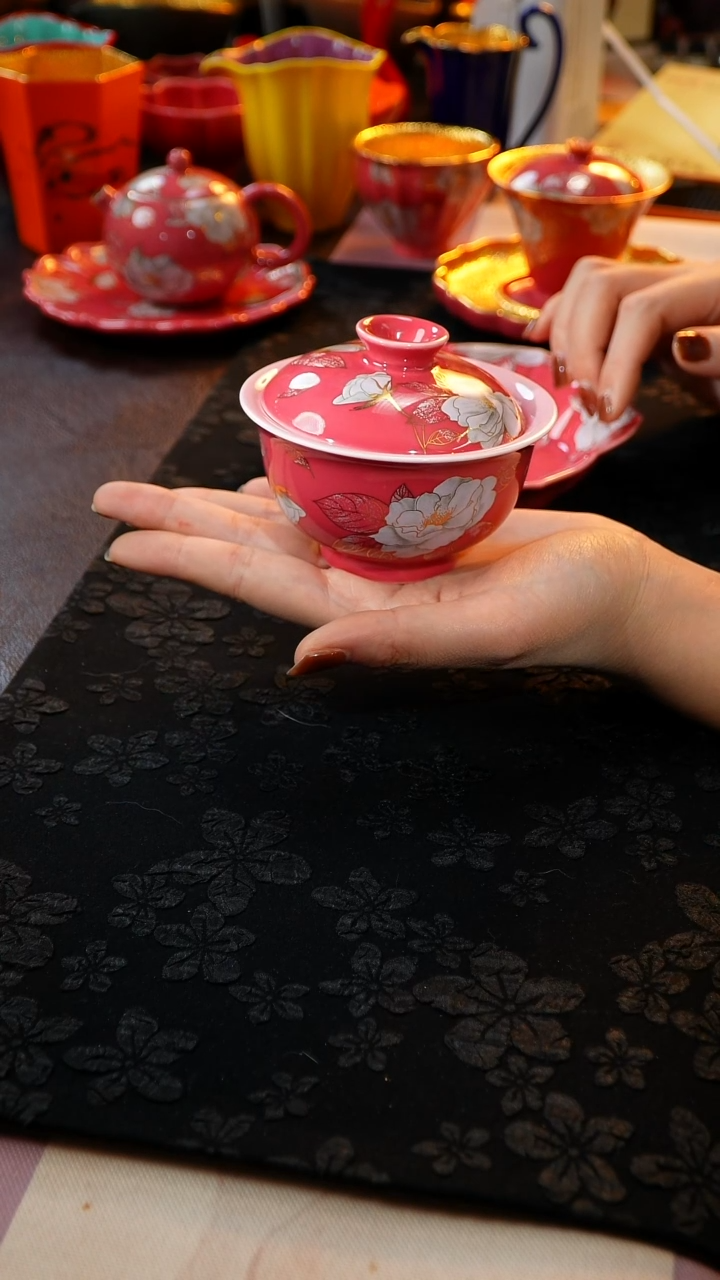 茶杯紫砂【宜景窑系列】盖碗