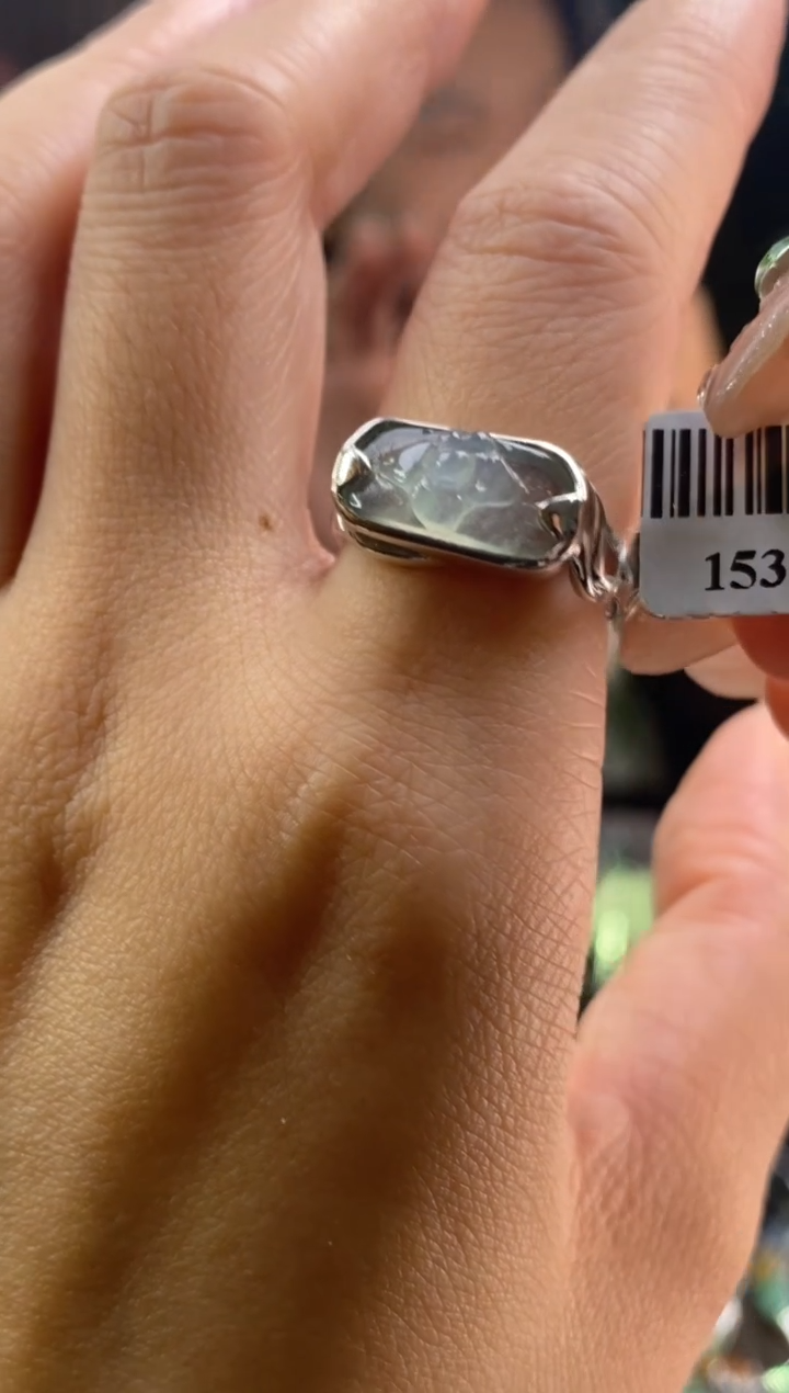 颈饰银S925镶嵌翡翠净货15315