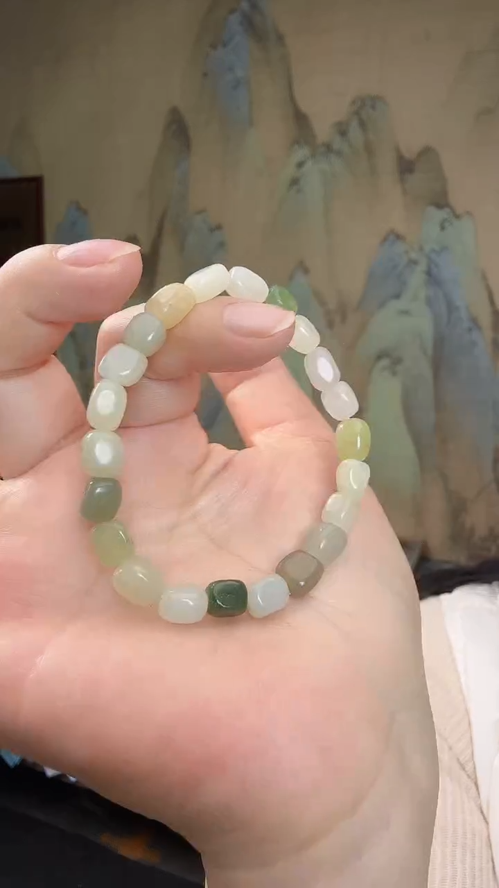 颈饰未镶嵌和田玉手串