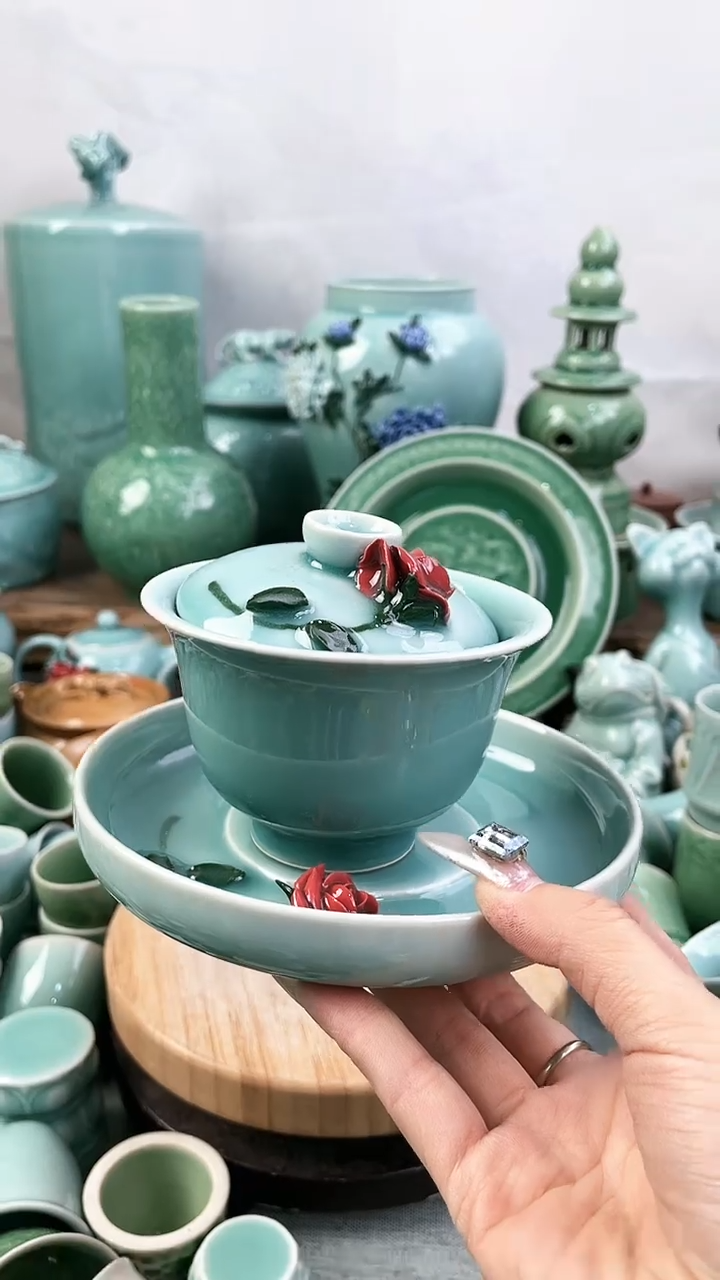 特价福利 微瑕 慧仙青瓷