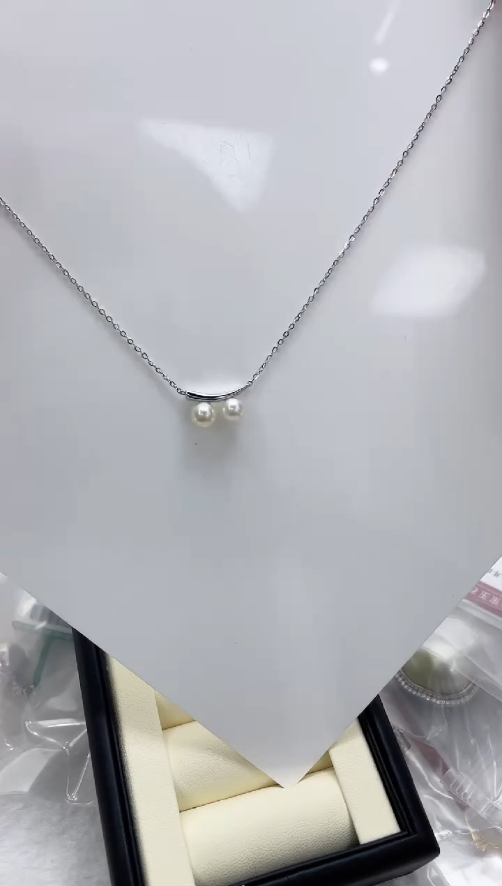 【闪购商品】海水珍珠套链银S925镶嵌海水珍珠项链