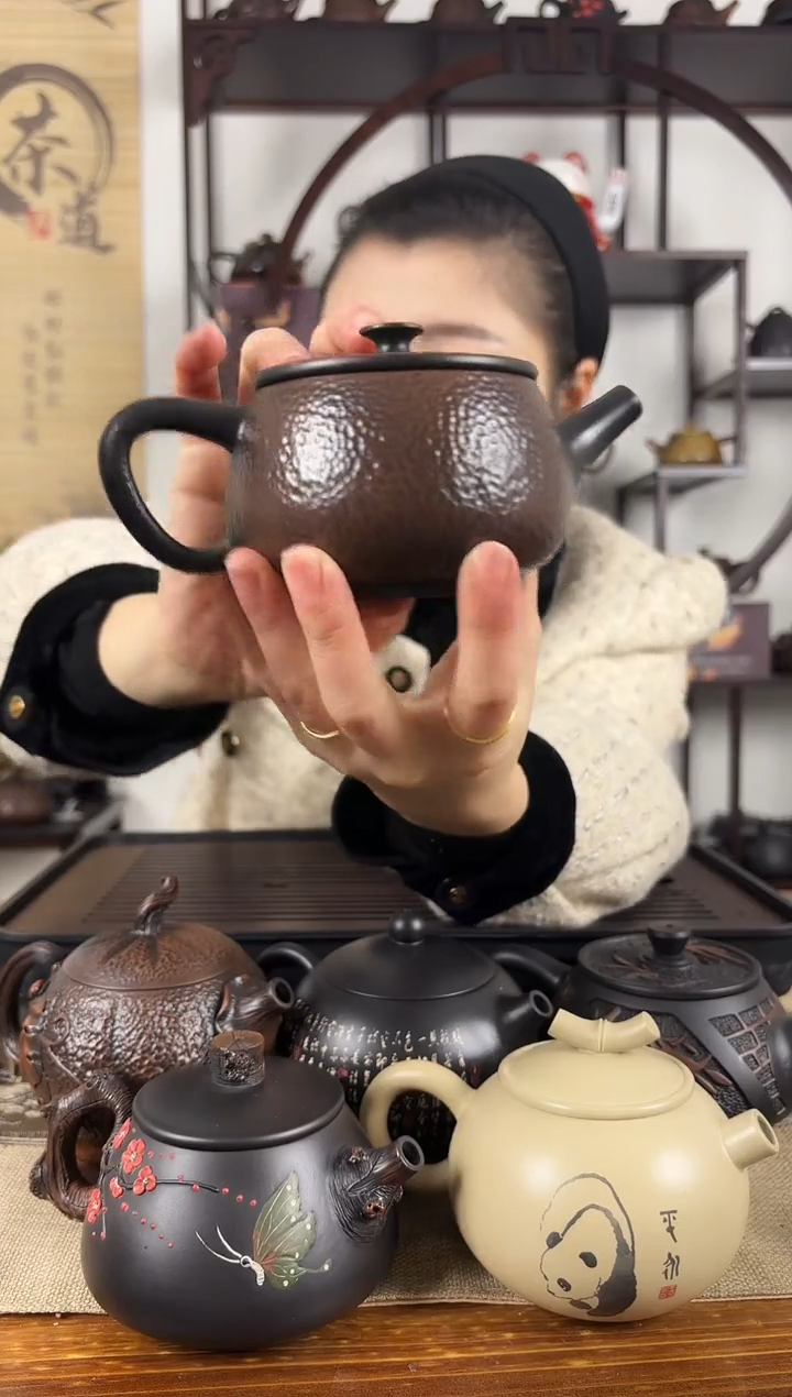 【闪购商品】壶网孔 锤木纹 汉瓦壶 200cc