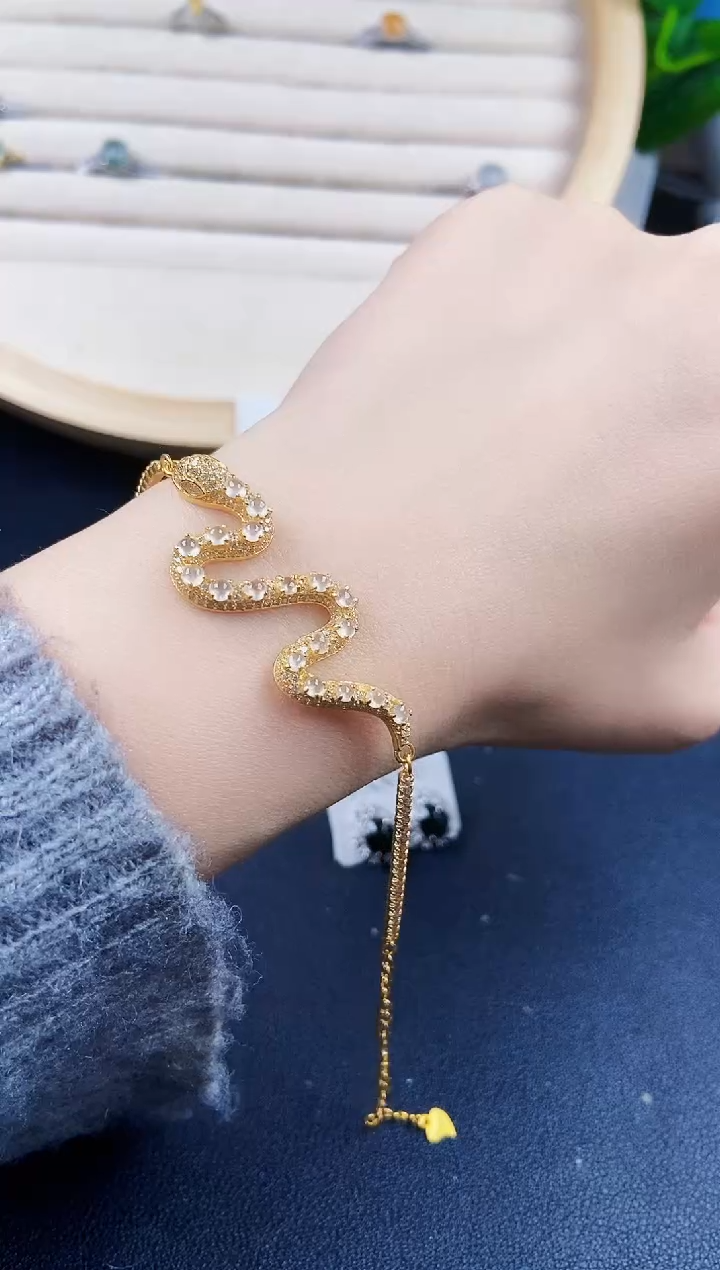 【闪购商品】翡翠手链银S925镶嵌120120120