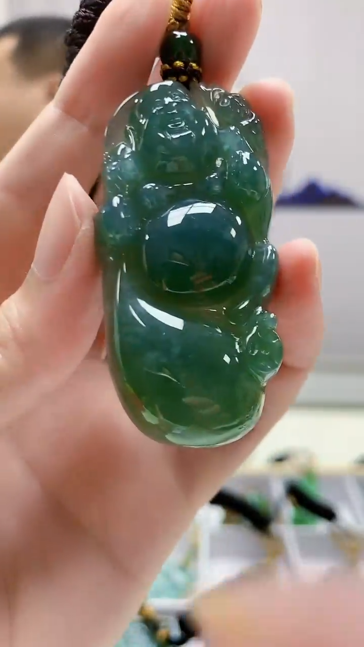 定制翡翠未镶嵌4898zm-毛货挂件181