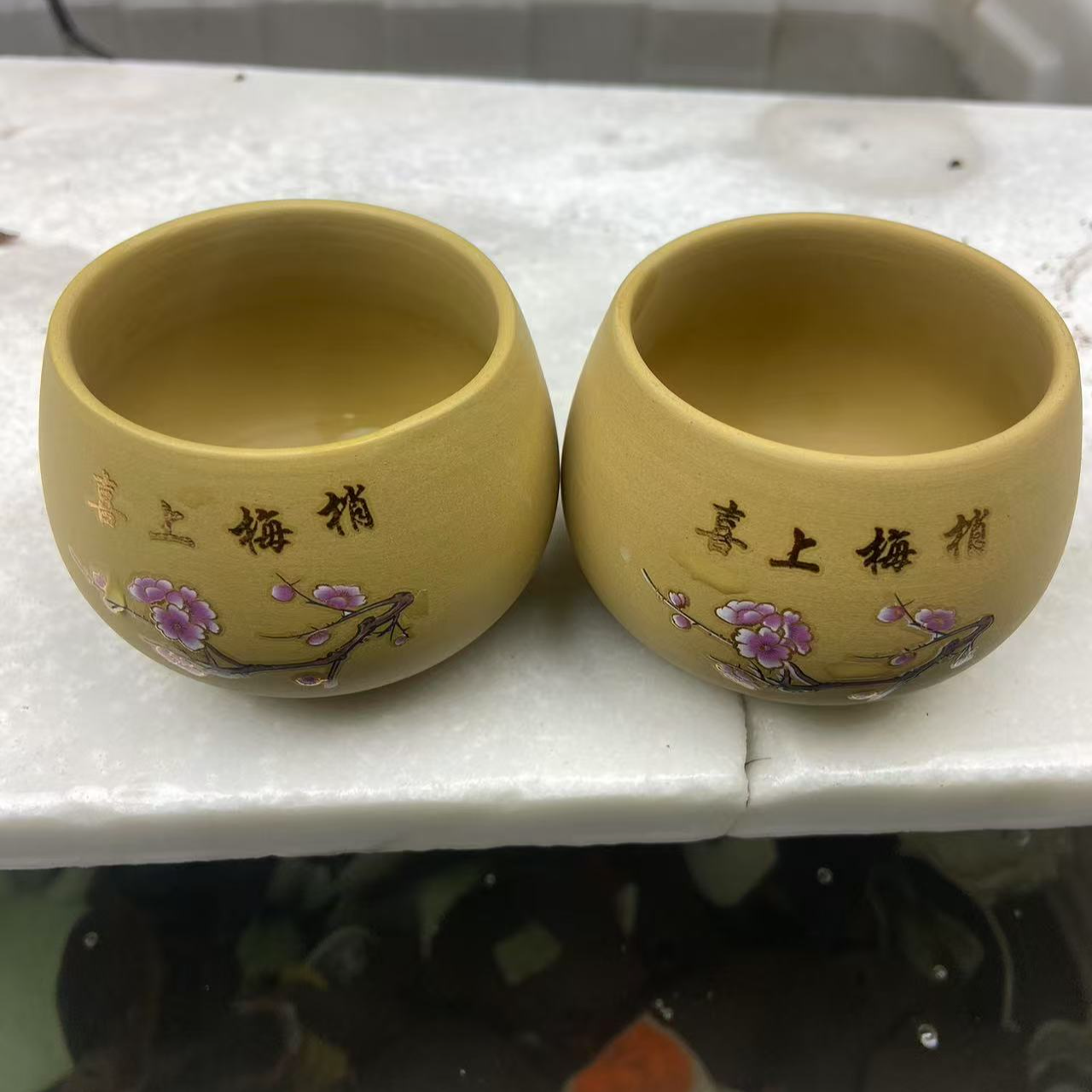 【闪购商品】6黄段泥喜上眉梢对杯