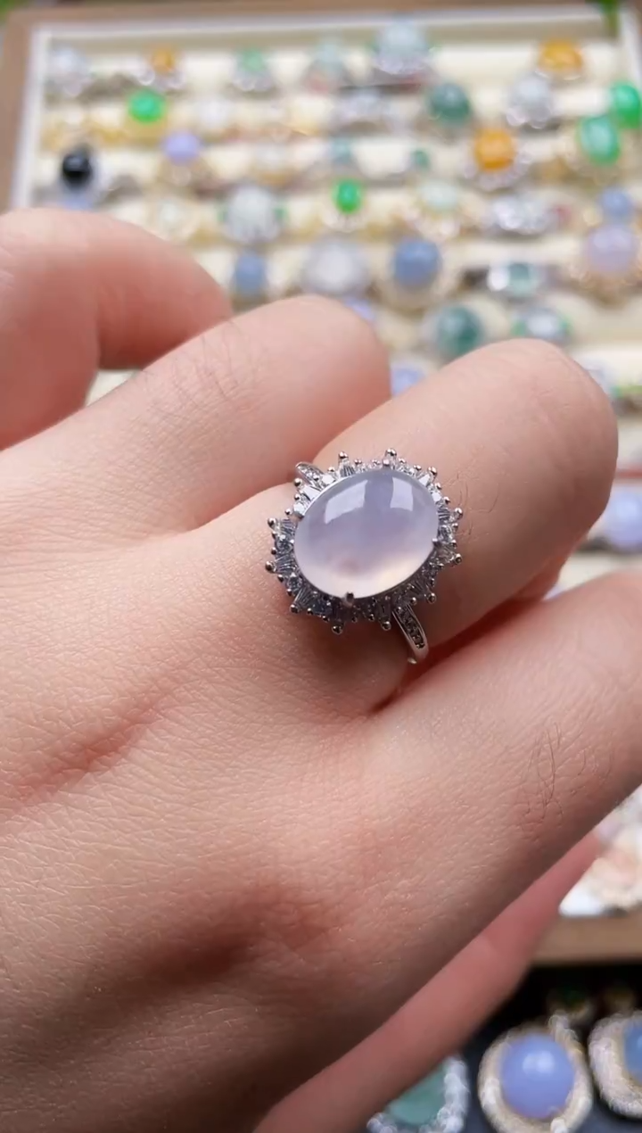 银S925镶嵌戒指翡翠175