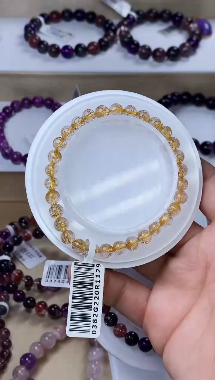 【闪购商品】水晶手链未镶嵌黄金超七单圈6m+