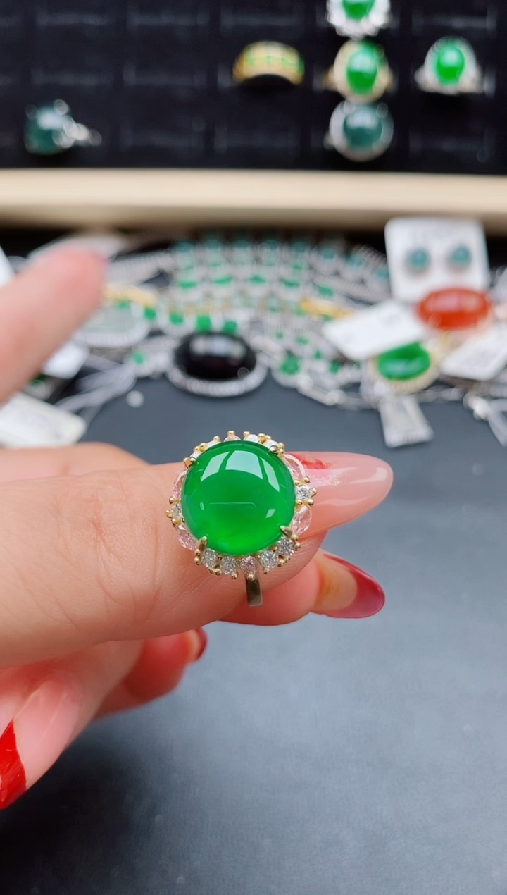 【闪购商品】翡翠戒指银S925镶嵌321321