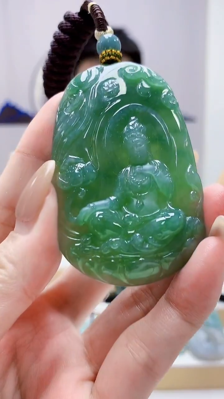 未镶嵌定制翡翠5028MM-毛货挂件326