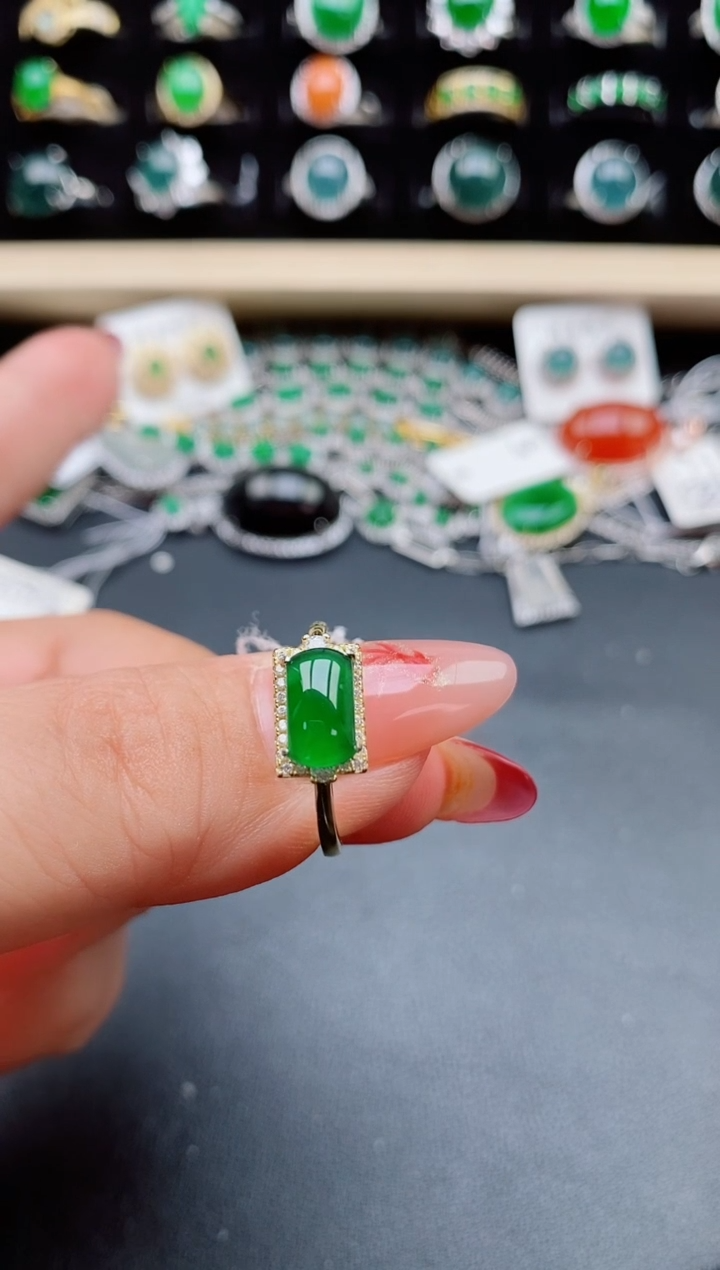 【闪购商品】翡翠戒指银S925镶嵌321321