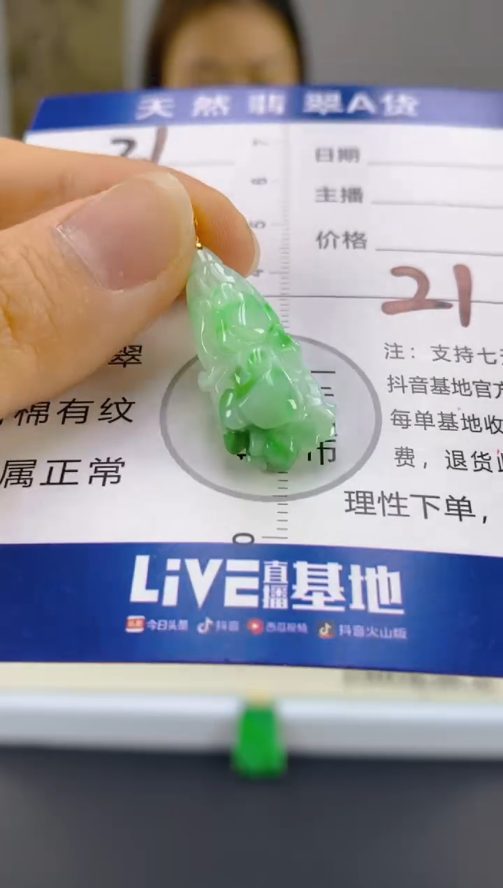 【闪购商品】翡翠颈饰18K金镶嵌天然A货翡翠