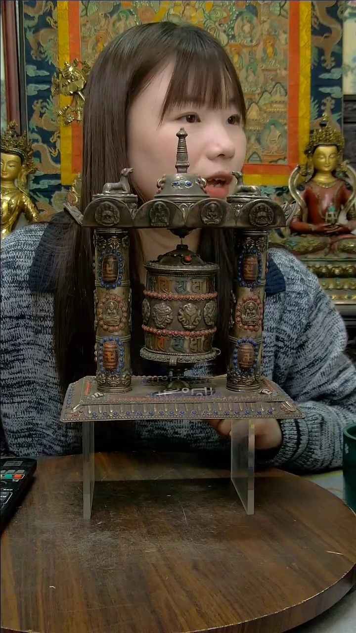 【闪购商品】转经筒铜像造像收藏造像