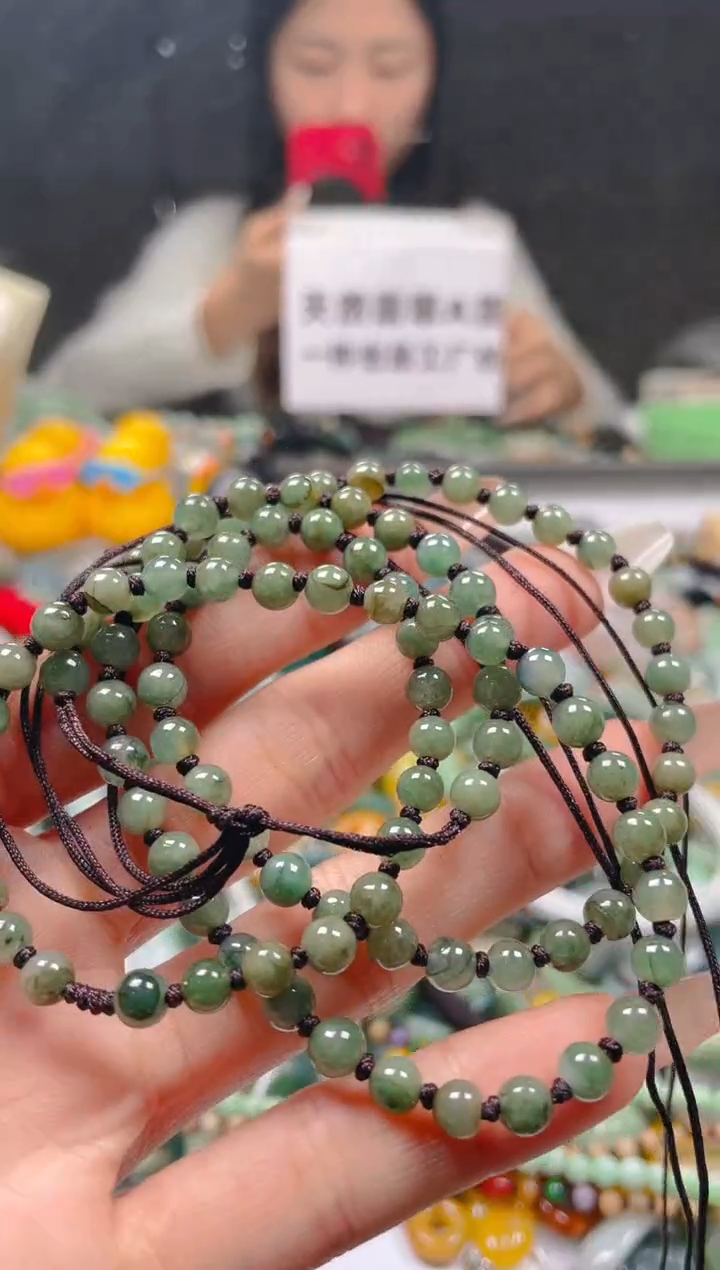 【闪购商品】翡翠颈饰未镶嵌5-6MM/D/翡翠A货一图一物