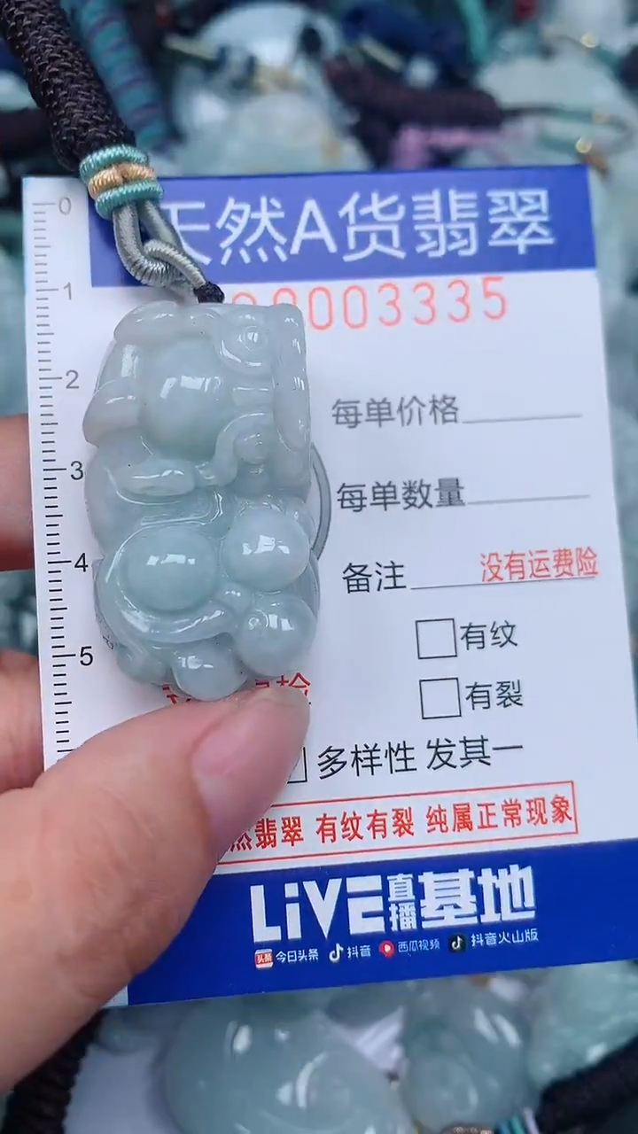 翡翠未镶嵌颈饰...0003335