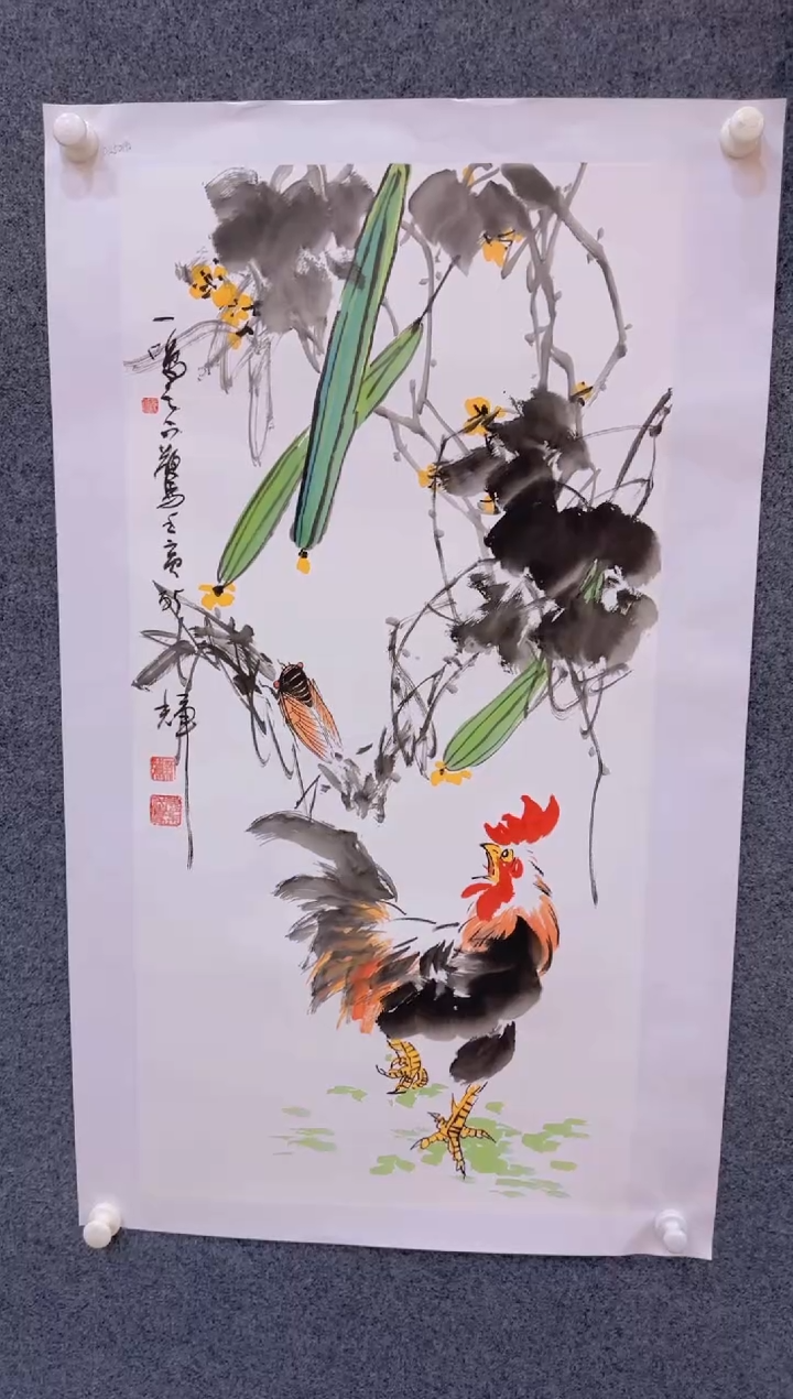 【闪购商品】国画3.3-颜新辉-三尺花鸟一鸣惊人-2