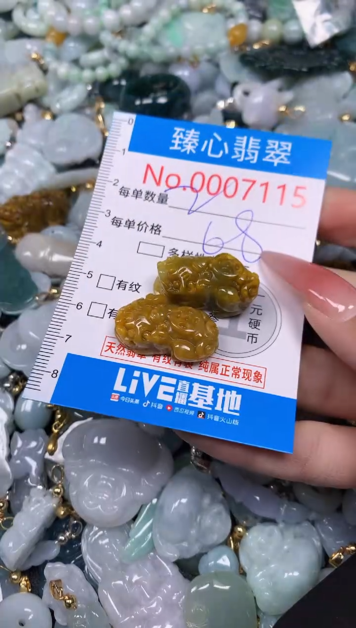 【闪购商品】翡翠颈饰未镶嵌含绳0007115