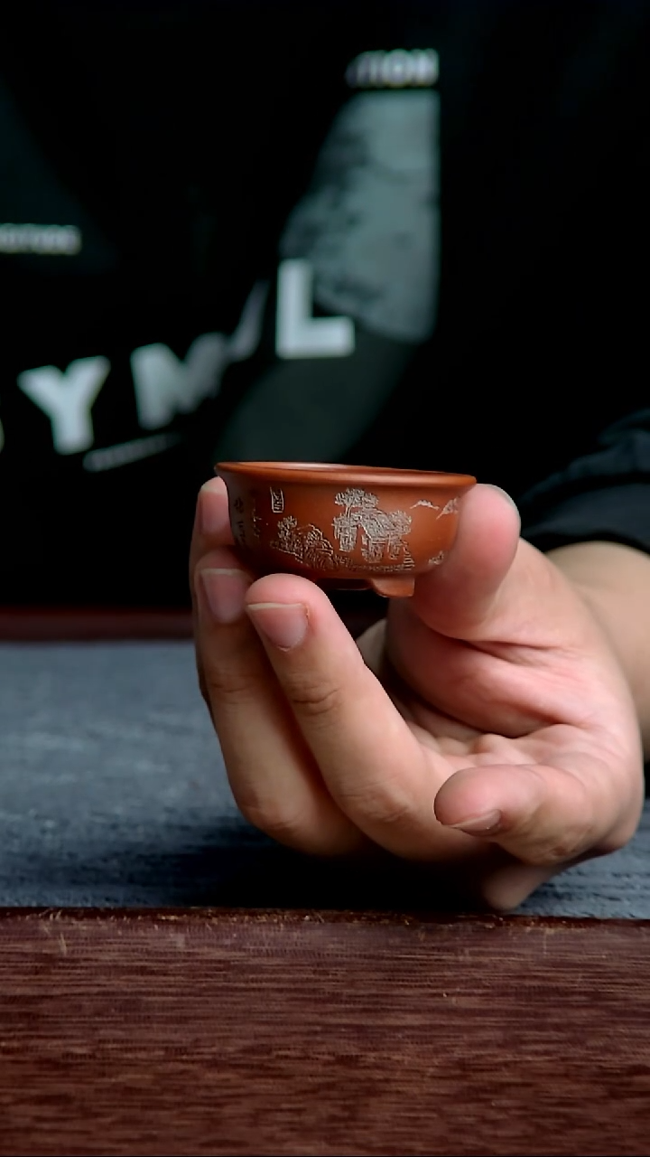 紫砂花盆4*1.5内径紫砂花盆