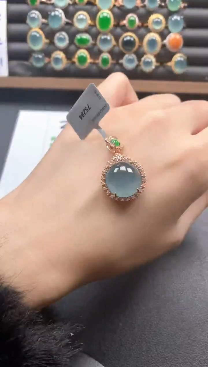 银S925镶嵌戒指翡翠51151