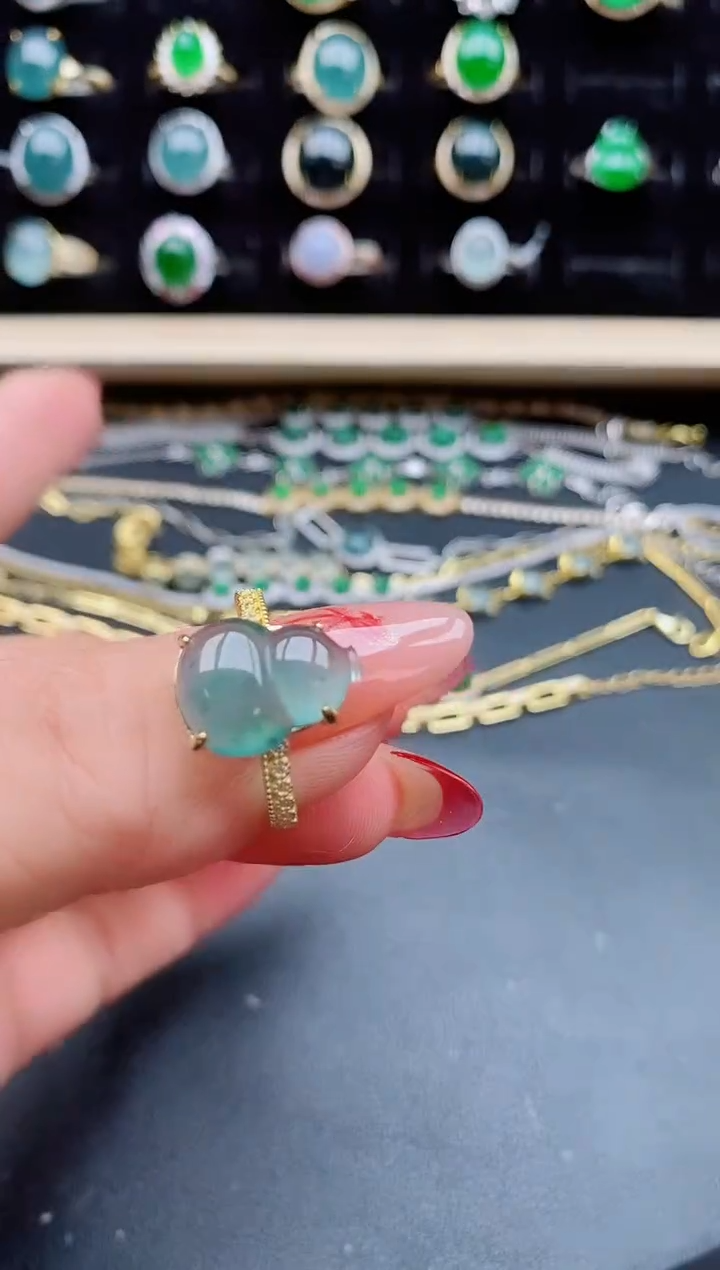 【闪购商品】翡翠戒指银S925镶嵌5080550