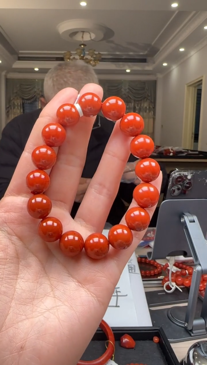 【闪购商品】南红玛瑙13mm瓦西手串圆珠未镶嵌多样性发一件