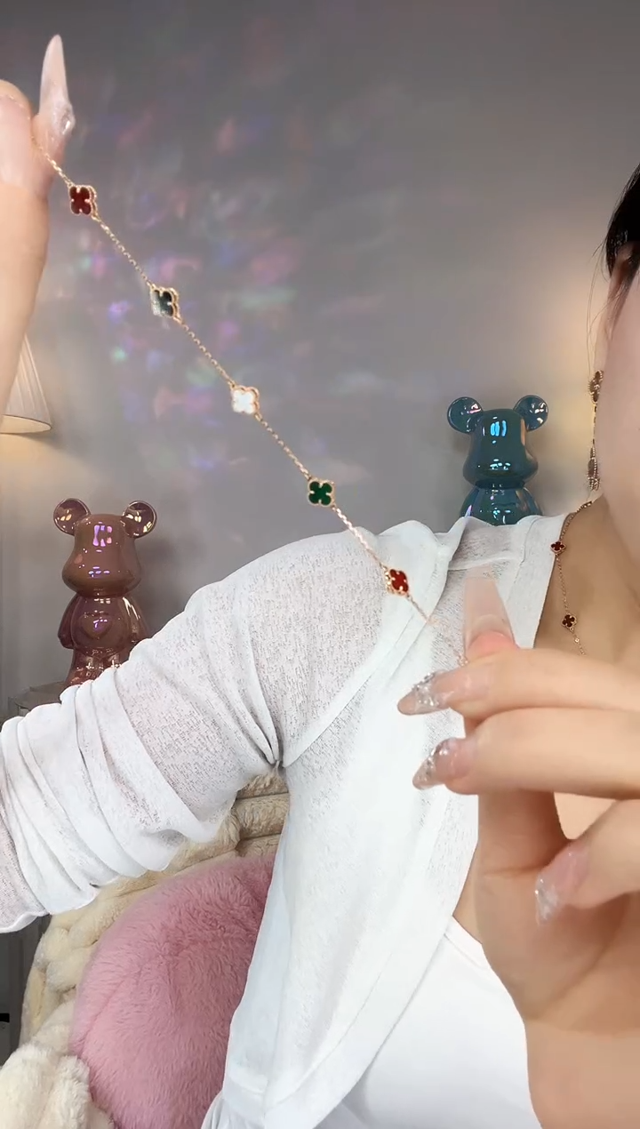 【闪购商品】玛瑙/玉髓手链18K金镶嵌手链