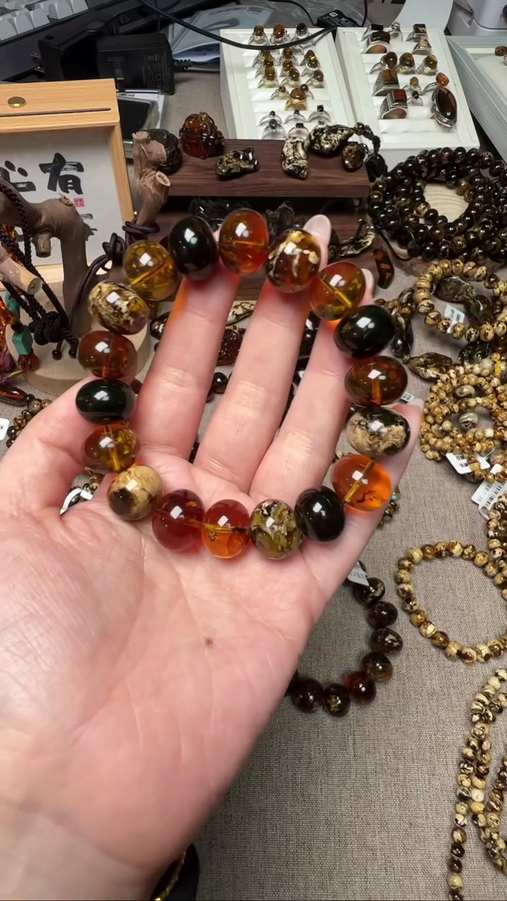 【闪购商品】琥珀手链未镶嵌抚顺琥珀