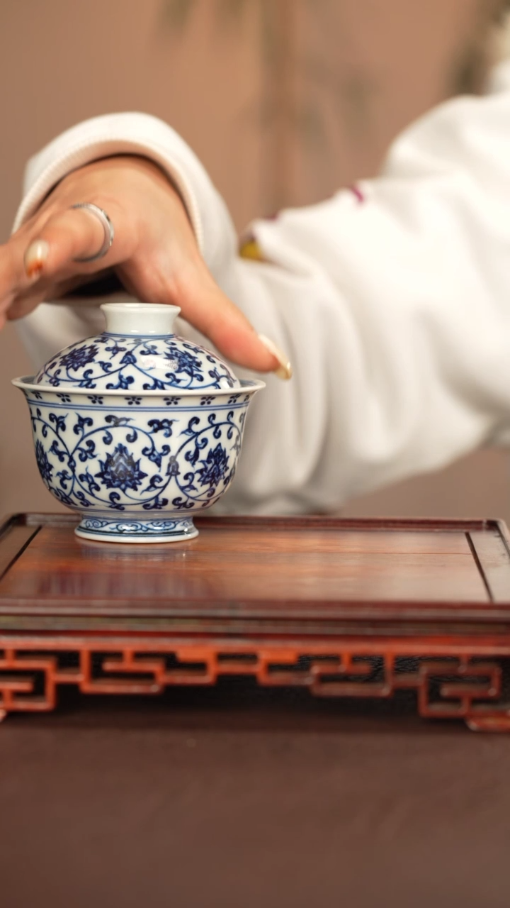 【闪购商品】盖碗景德镇手工手绘陶瓷