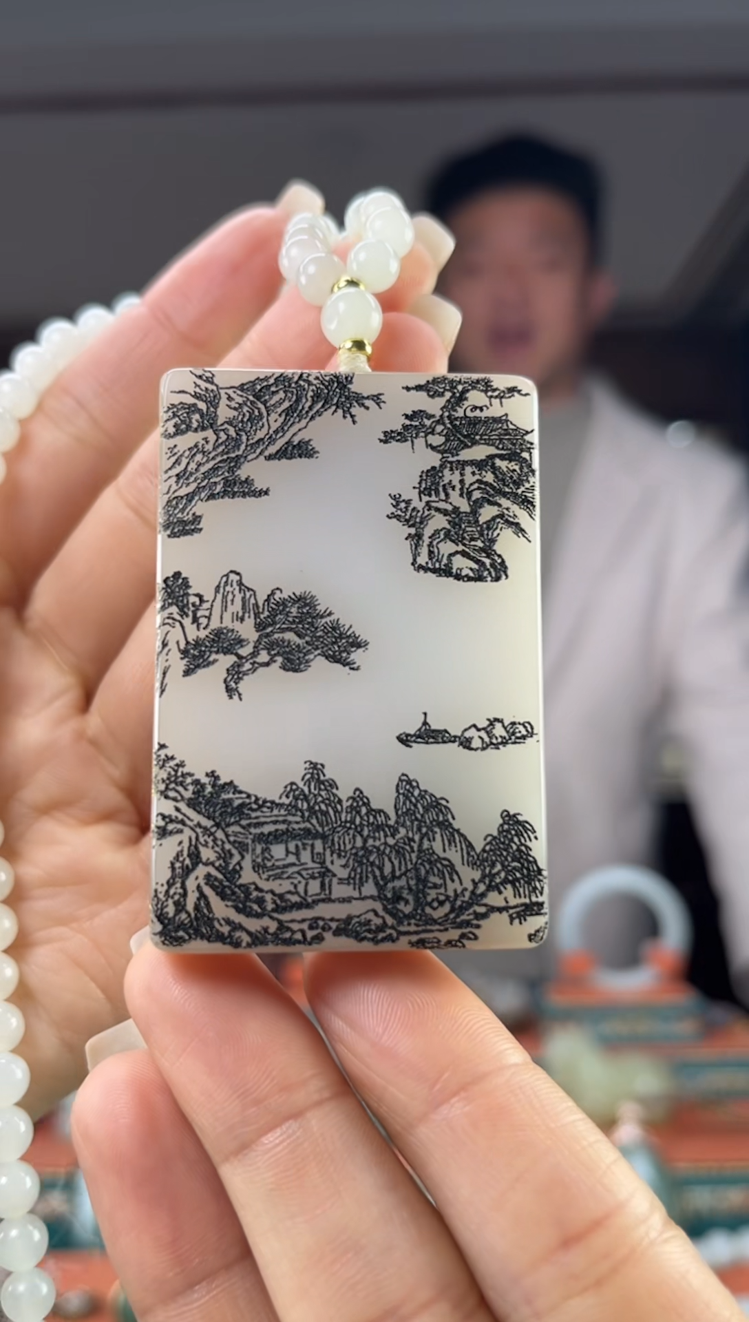 颈饰未镶嵌和田玉佩佩