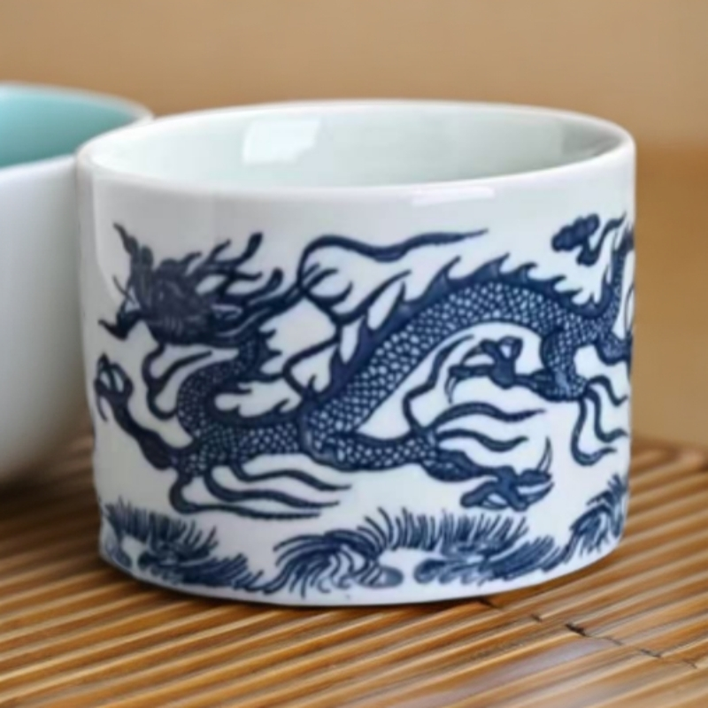 高端蓝龙扳指杯。