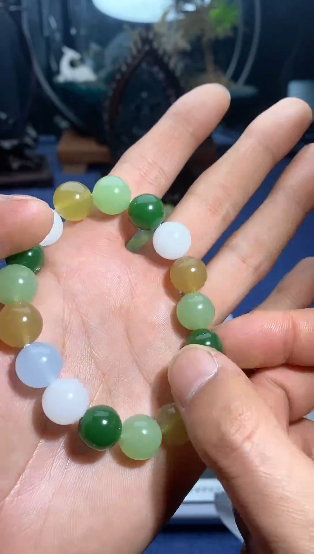 【闪购商品】和田玉手串未镶嵌12mm多宝手串