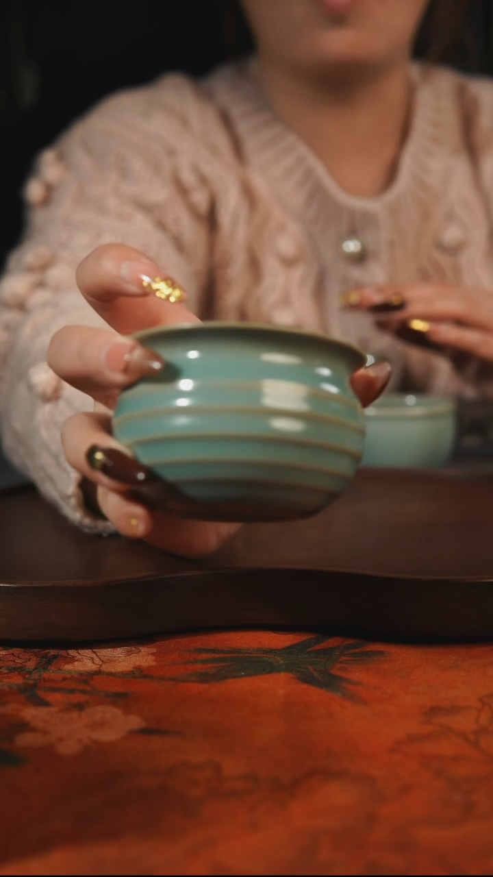 杯子瓷一**风汝州原产地原矿仿古老釉q