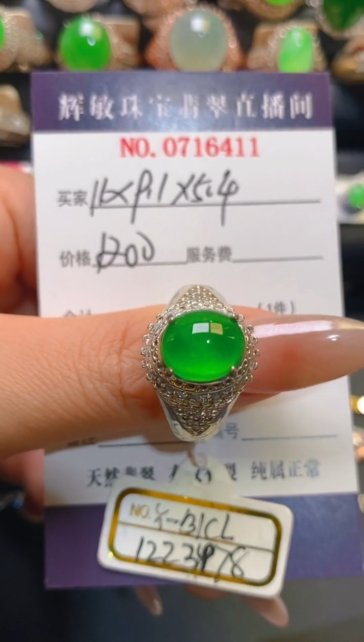 【闪购商品】翡翠耳饰未镶嵌天然A货翡翠1