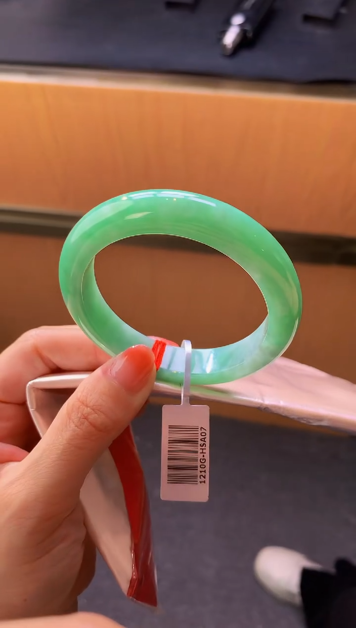 未镶嵌手镯翡翠-Q342 圈口54.5 