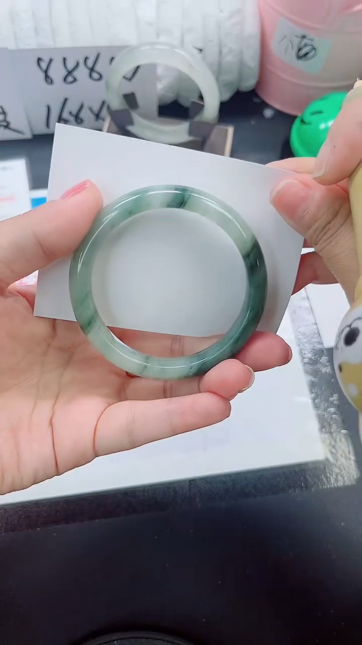 石英质玉手镯未镶嵌b43-圈口57.5