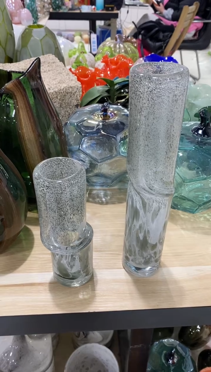 冷*慕忆家手作琉璃瑕疵一对