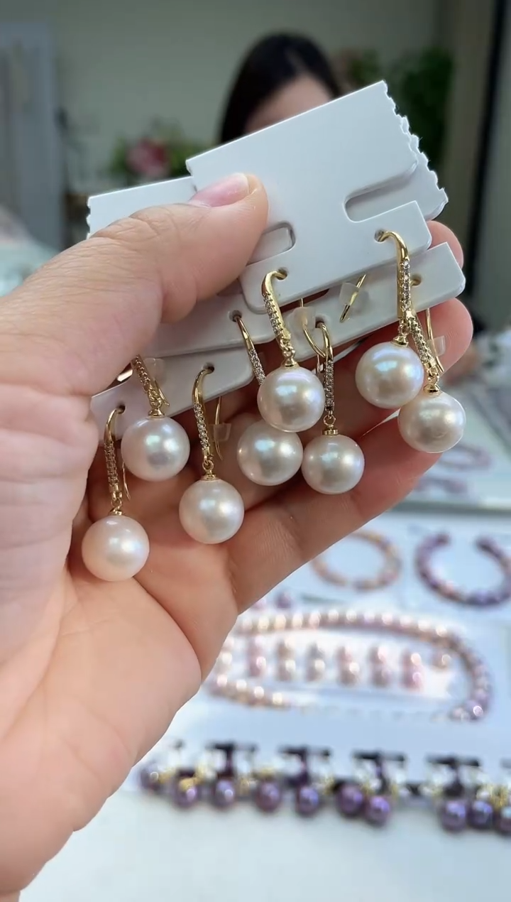 未镶嵌耳饰淡水珍珠白色系1 1-12mm(多样性发一）