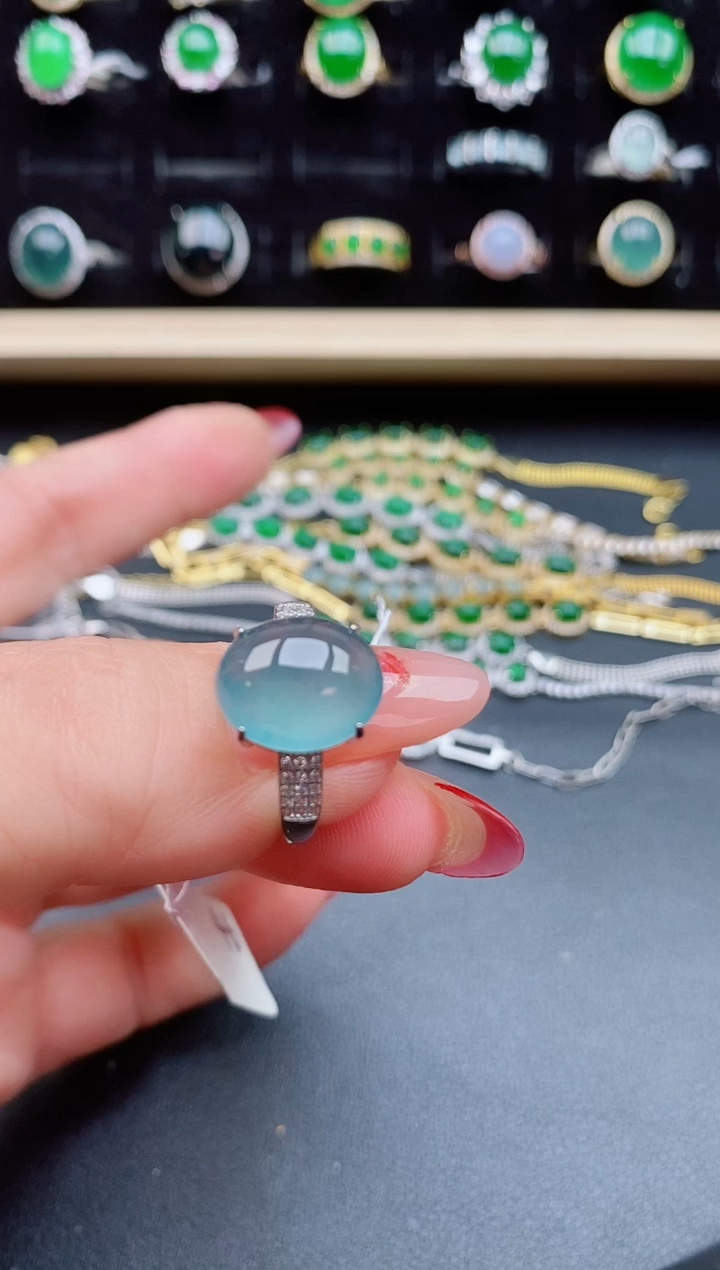 【闪购商品】翡翠戒指银S925镶嵌508050