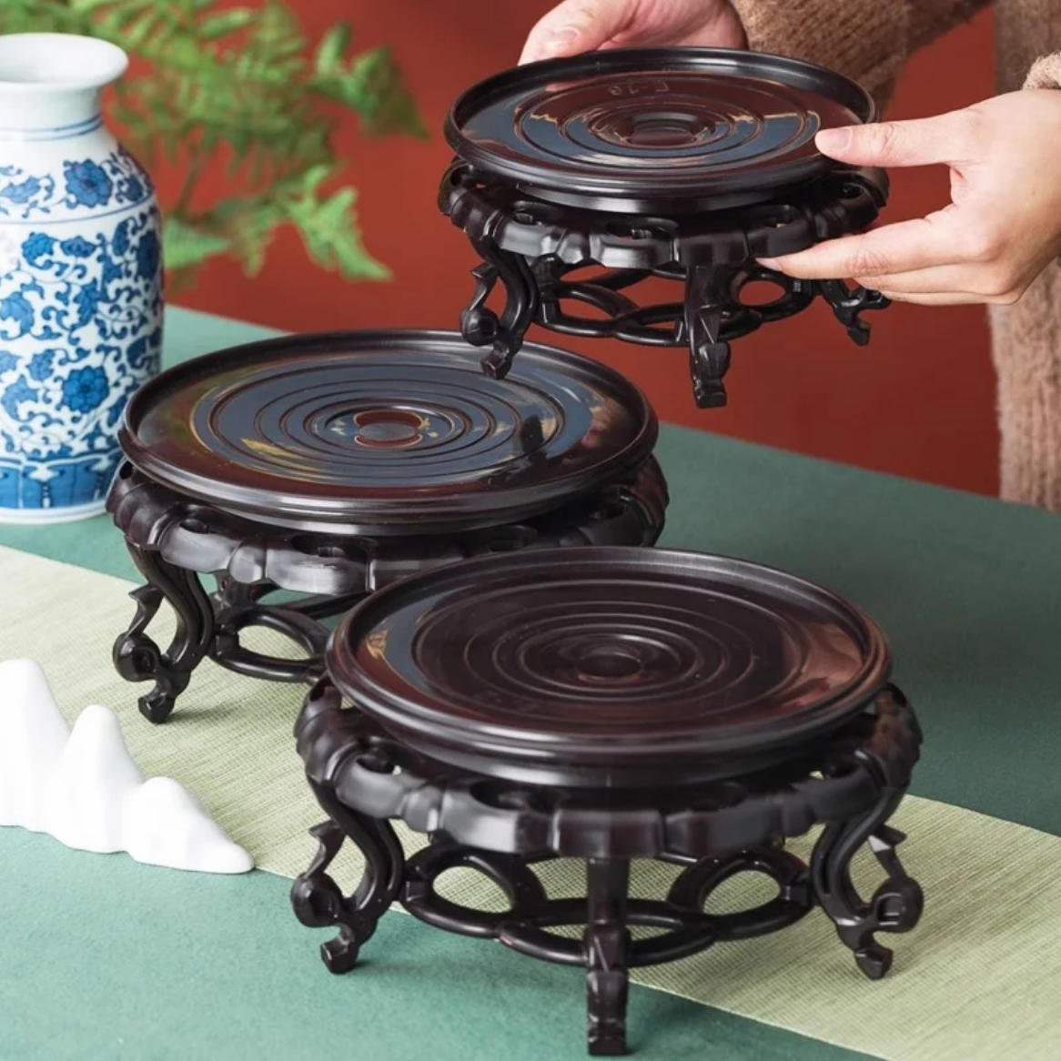 加厚圆形绿植盆栽花盆托盘室内绿植盆栽底座大底托