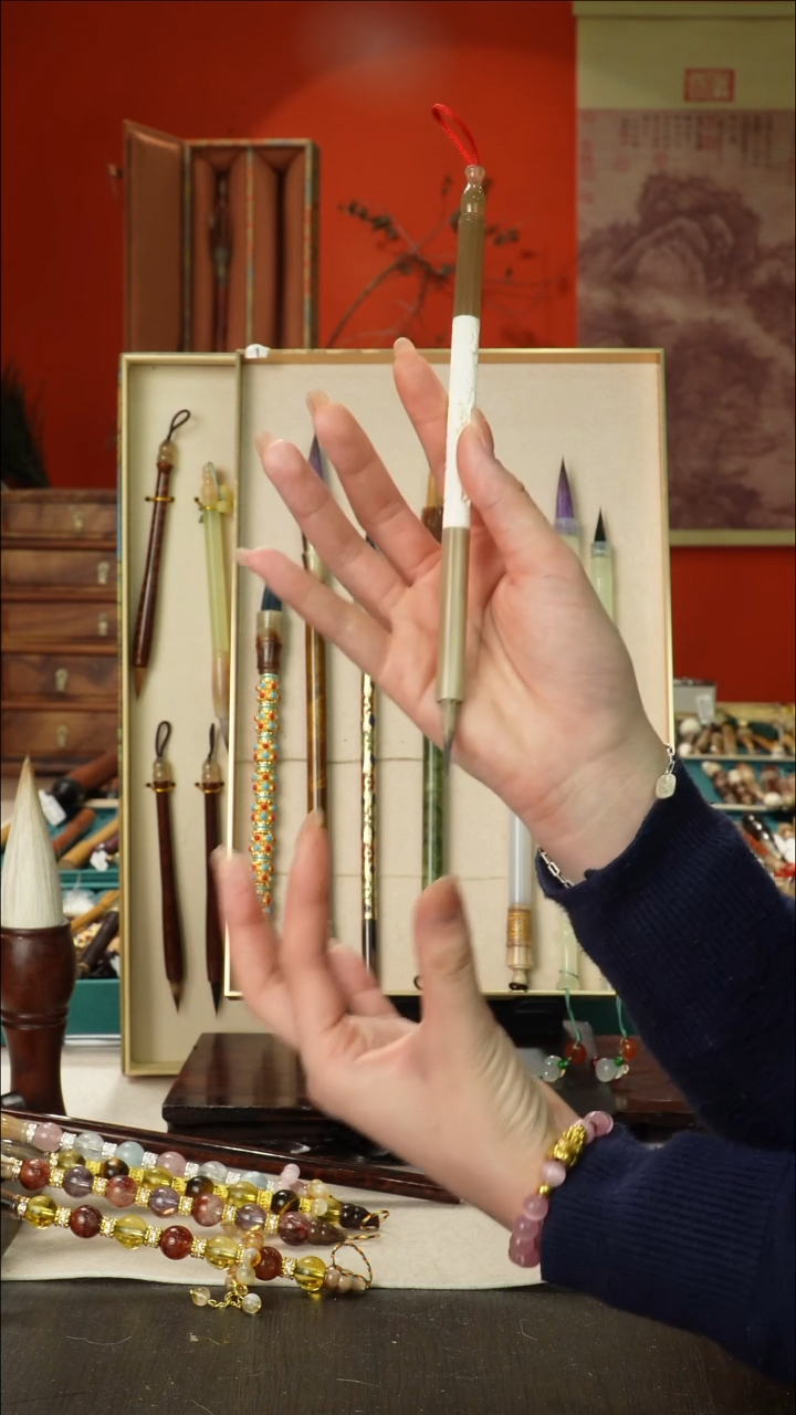 173号闪孤品高货毛笔链接 清水试笔 蘸墨不退