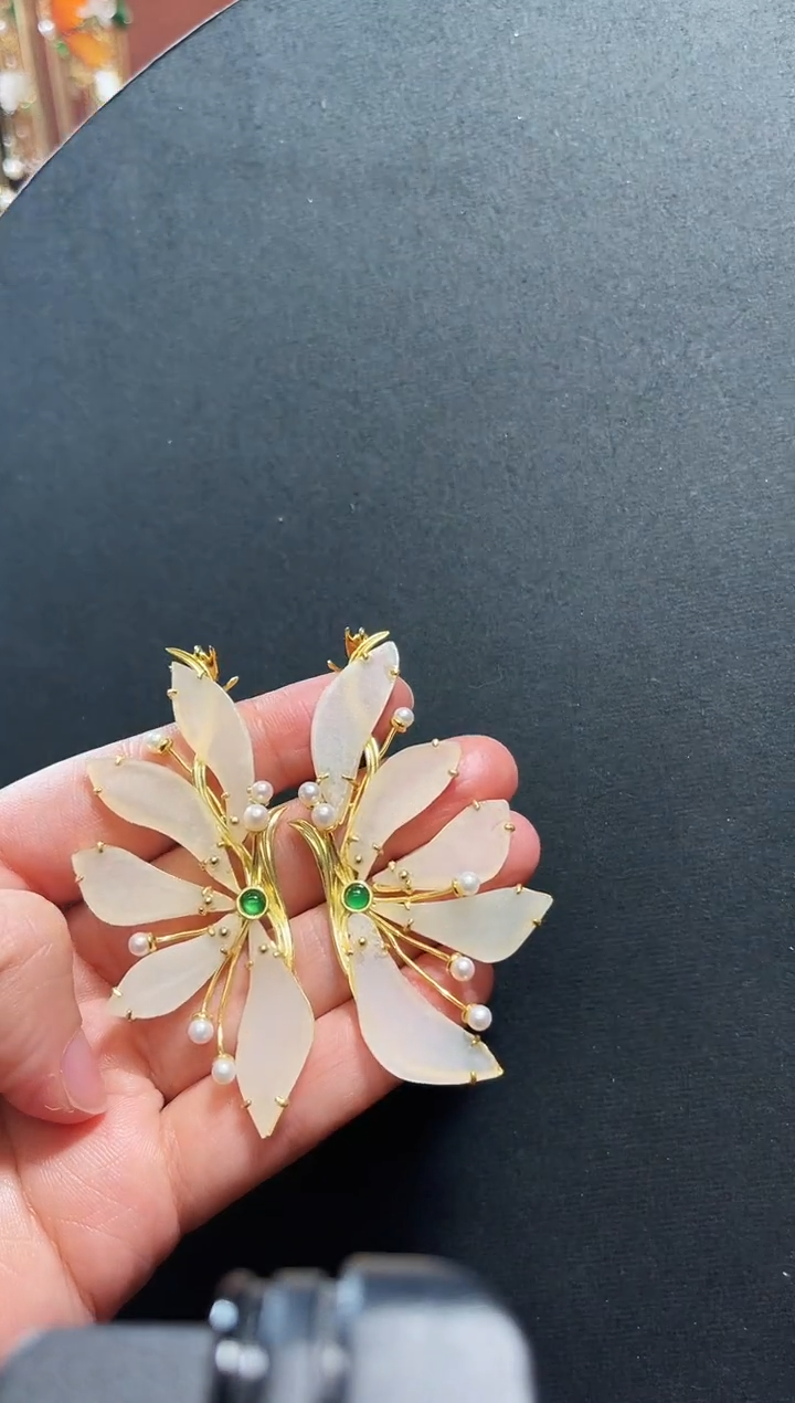 【闪购商品】和田玉耳饰银S925镶嵌支持48小时鉴赏