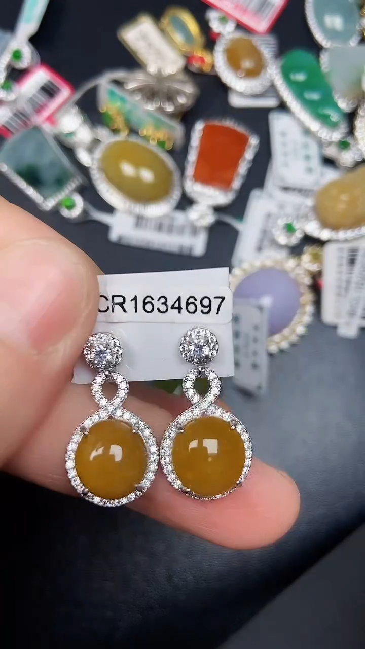 银S925镶嵌戒指翡翠2290