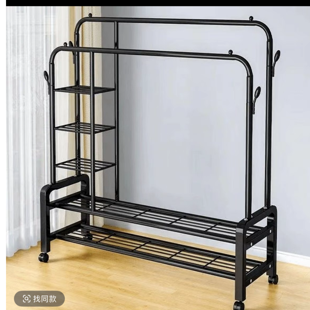 【有骨带支撑】可伸缩休闲风衣帽架可移动晾衣架结