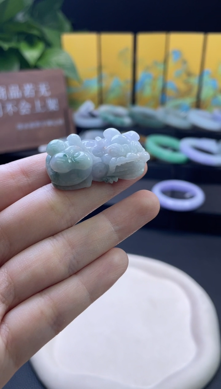 翡翠未镶嵌颈饰翡翠貔貅-G012V0128016（多样性发一）